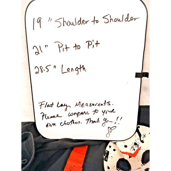 Friday The 13Th Jason Mask T-Shirt Men’s Sz L Black Graphic Scary Halloween Fear - Picture 9 of 10